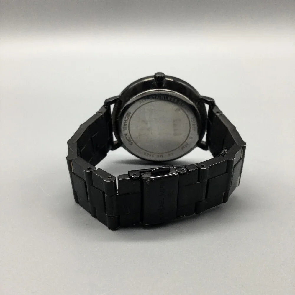 Michael Kors Jaryn Womens Watch 38mm Black Dial Crystals MK-3546 New Battery 6" - Picture 7 of 15